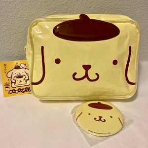 RARE Pompompurin Purin pouch & pocket mirror Hello Kitty